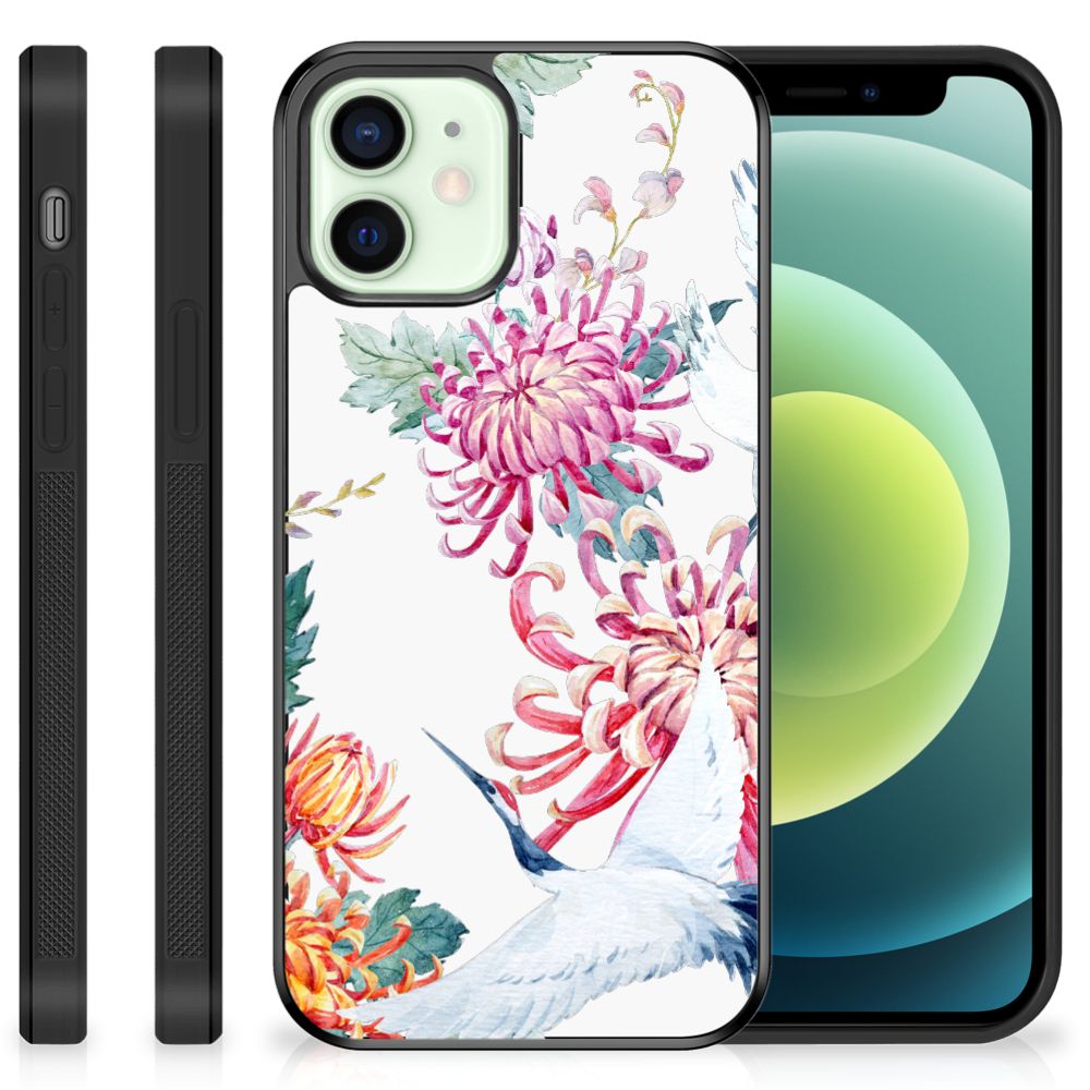 iPhone 12 Mini Back Cover Bird Flowers