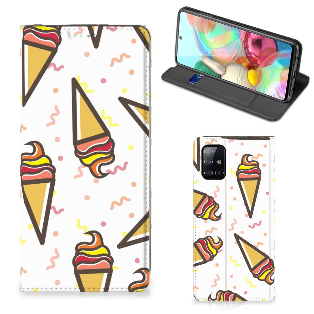 Samsung Galaxy A71 Flip Style Cover Icecream