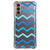 Samsung Galaxy S21 Plus Doorzichtige Silicone Hoesje Zigzag Blauw B2C Telecom