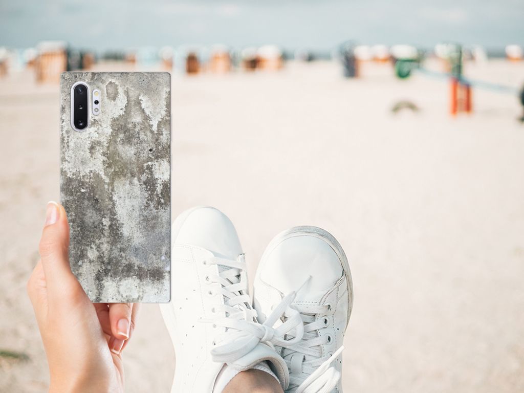 Samsung Galaxy Note 10 Plus TPU Siliconen Hoesje Beton Print