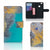 Huawei P10 Lite Bookcase Marble Blue Gold