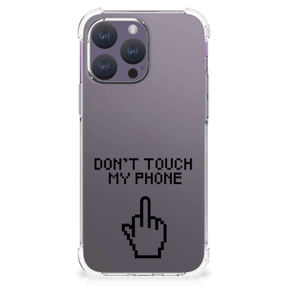 iPhone 15 Pro Max Anti Shock Case Finger Don't Touch My Phone