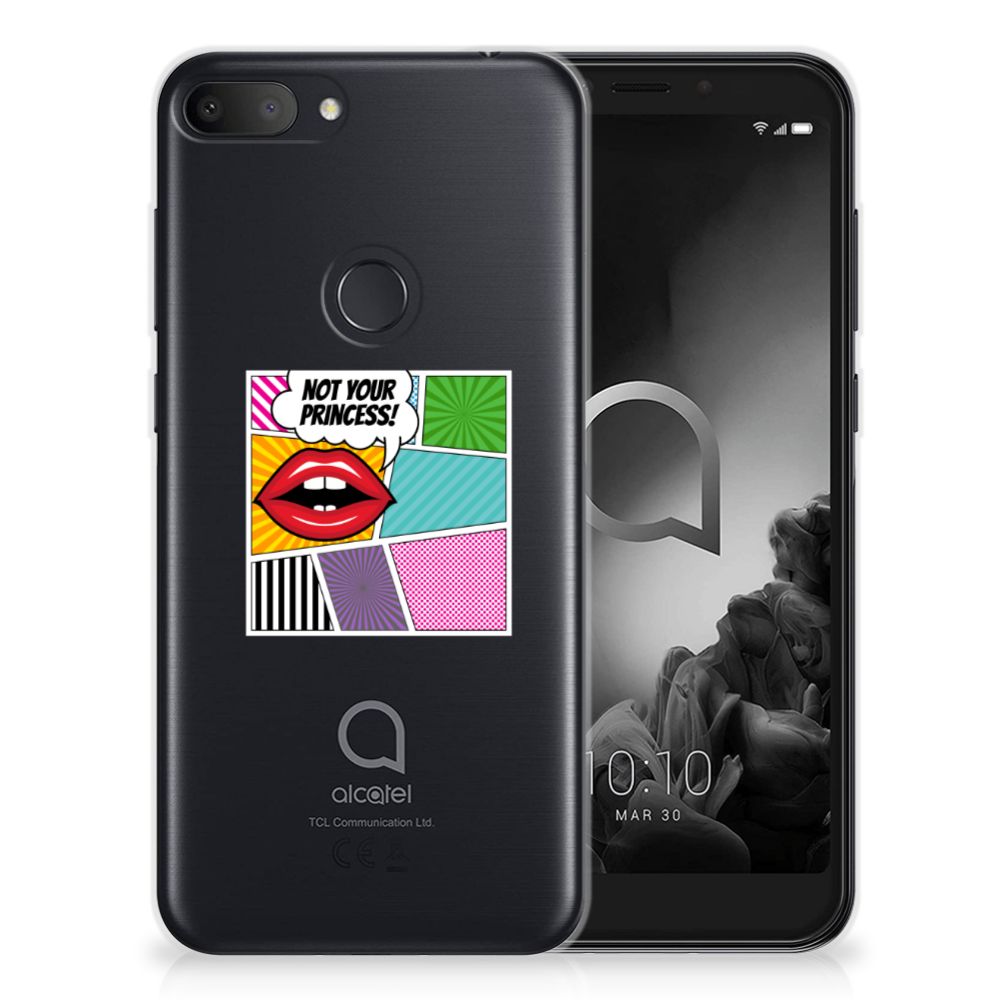Alcatel 1S (2019) Silicone Back Cover Popart Princess