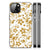Apple iPhone 13 | iPhone 14 Bloemen Hoesje Gouden Bloemen