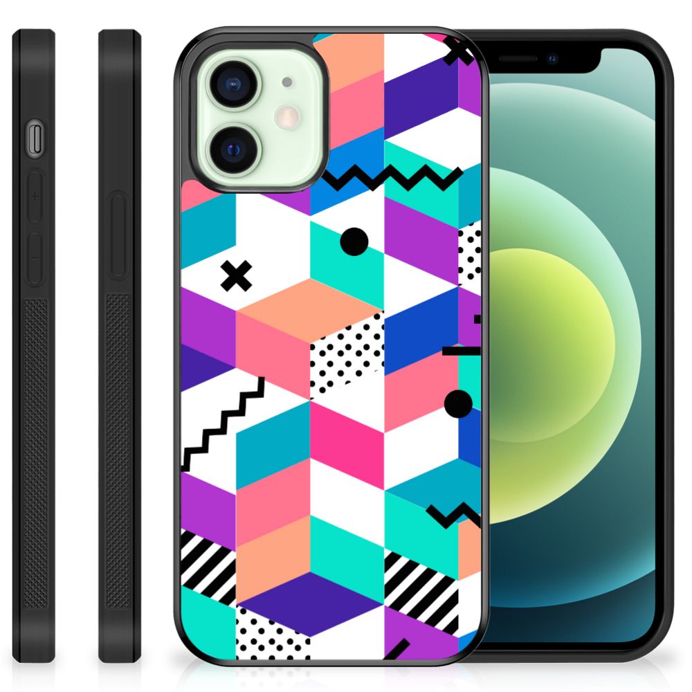 iPhone 12 Mini Grip Case Blokken Kleurrijk B2C Telecom