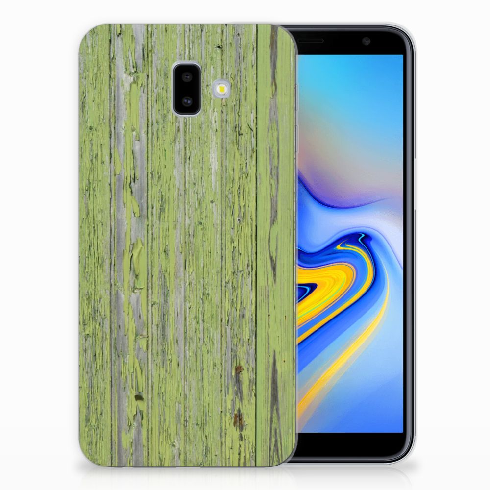 Samsung Galaxy J6 Plus (2018) Bumper Hoesje Green Wood