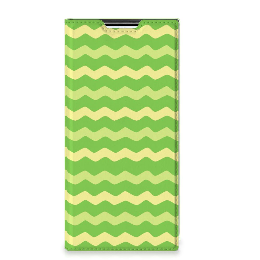 Samsung Galaxy S22 Ultra Hoesje met Magneet Waves Green - B2C Telecom