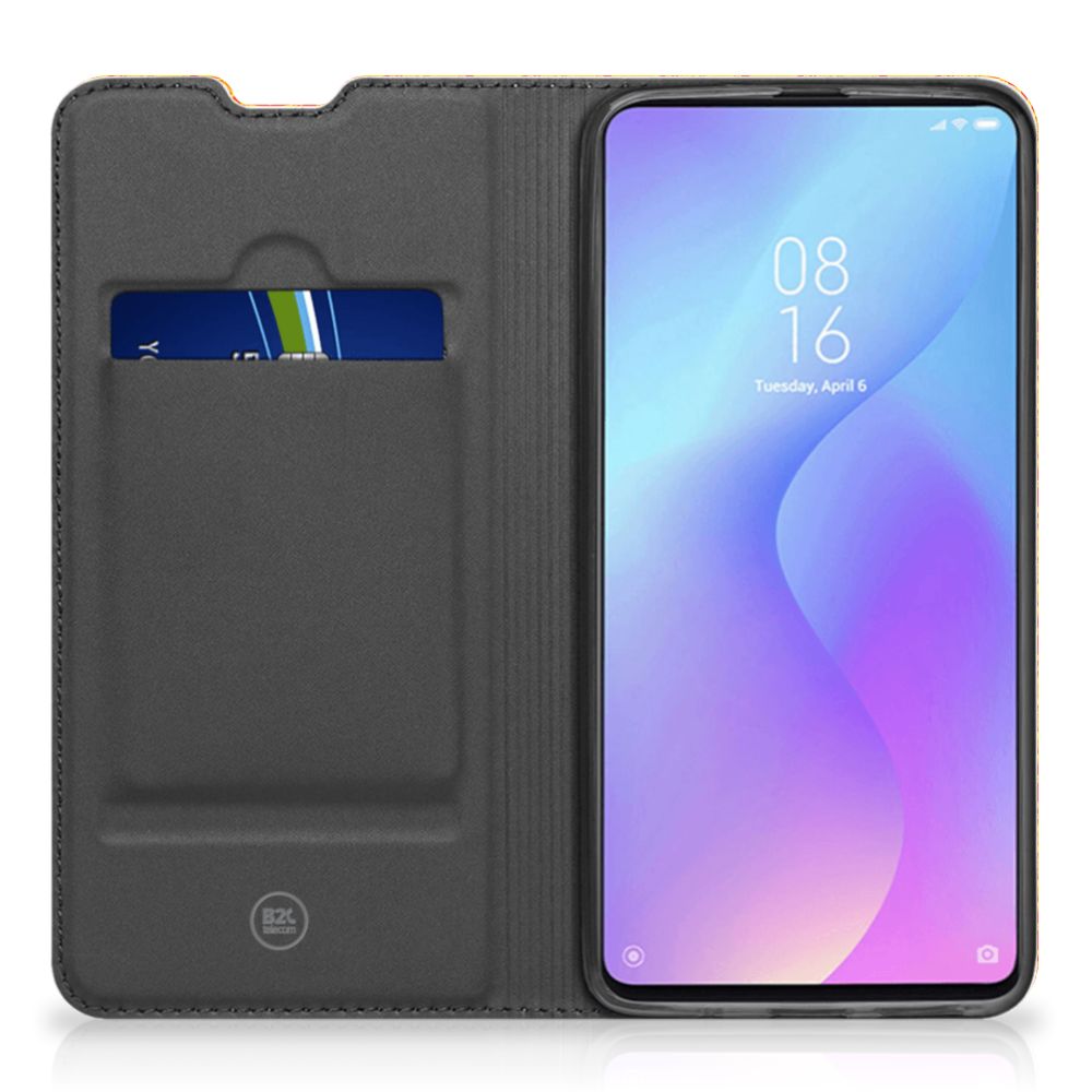 Xiaomi Mi 9T Pro Hoesje met Magneet Batik Oranje - B2C Telecom