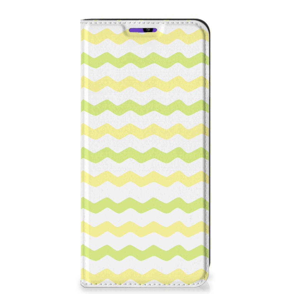 Samsung Galaxy A22 4G | M22 Hoesje met Magneet Waves Yellow