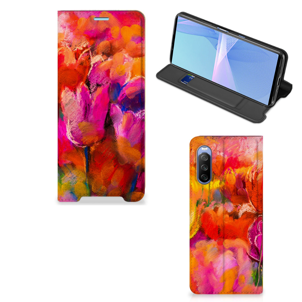 Bookcase Sony Xperia 10 III Tulips - B2C Telecom