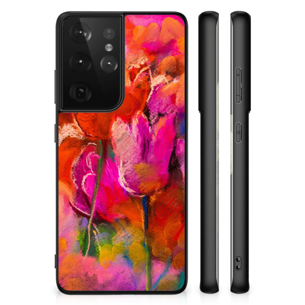 Kleurrijke Telefoonhoesje Samsung Galaxy S21 Ultra Tulips B2C Telecom
