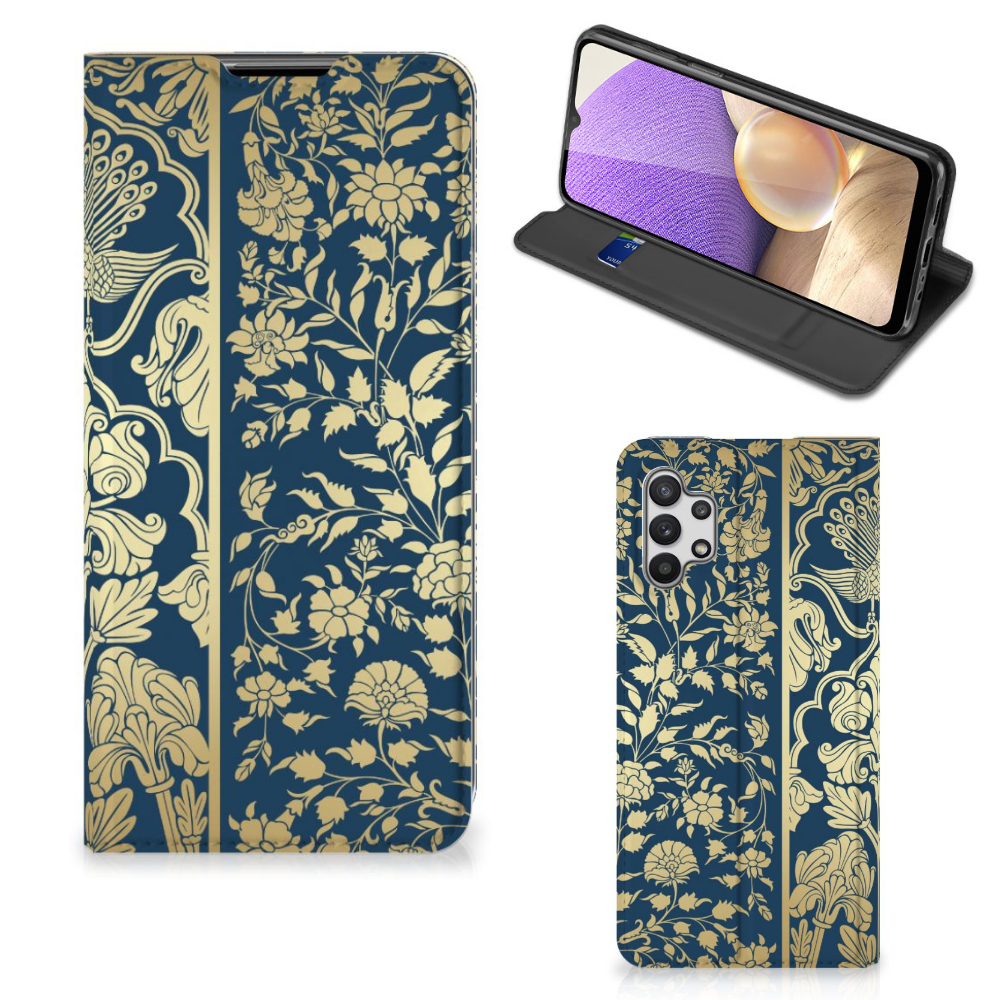 Samsung Galaxy A32 5G Smart Cover Beige Flowers - B2C Telecom