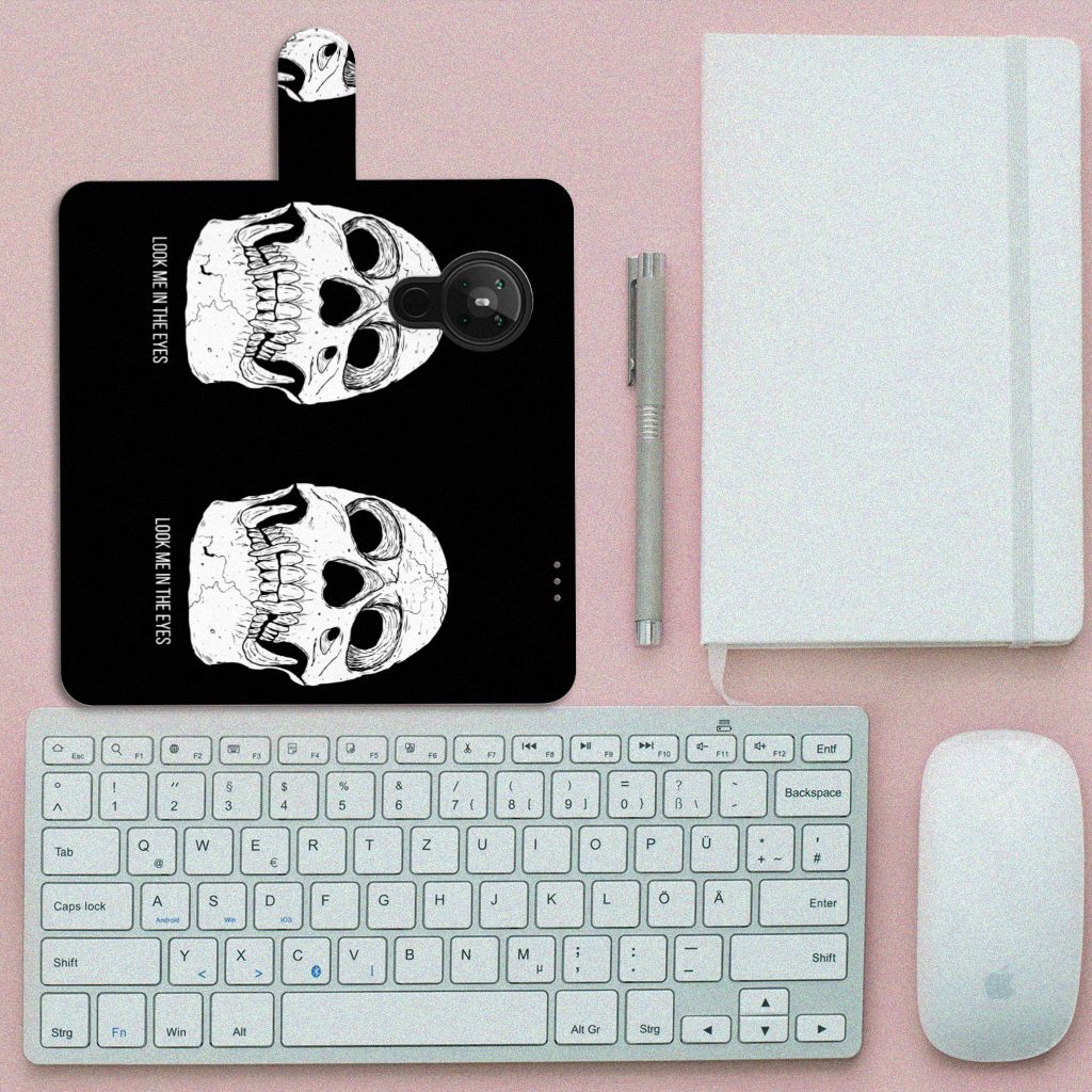 Telefoonhoesje met Naam Nokia 5.3 Skull Eyes