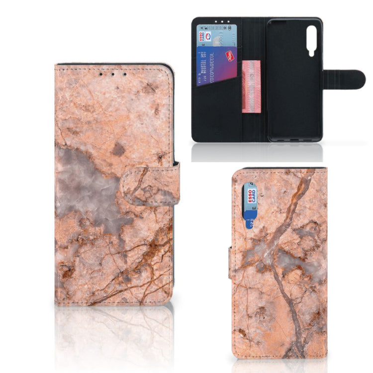 Xiaomi Mi 9 Bookcase Marmer Oranje