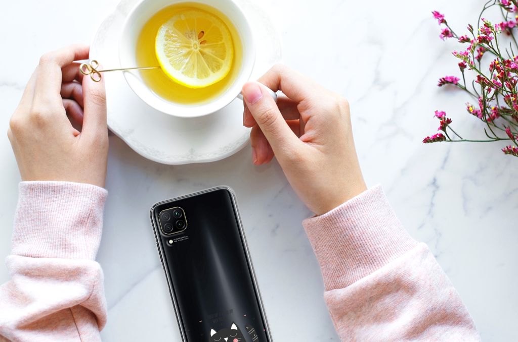 Huawei P40 Lite Telefoonhoesje met Naam Cat Good Day B2C Telecom