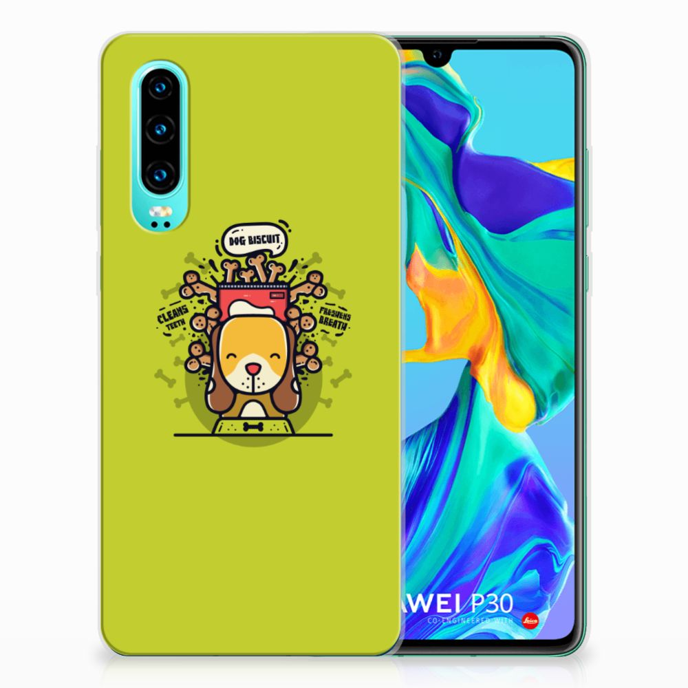 Huawei P30 Telefoonhoesje met Naam Doggy Biscuit