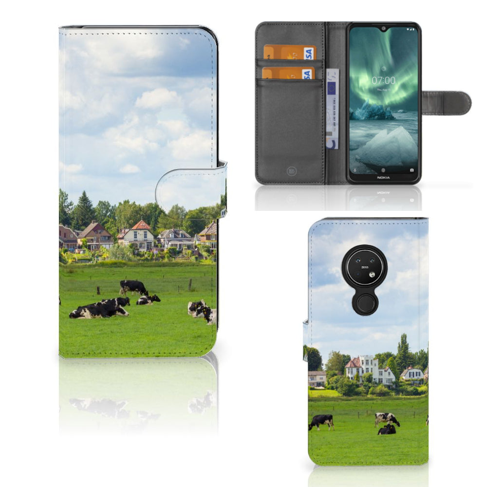 Nokia 7.2 | Nokia 6.2 Telefoonhoesje met Pasjes Koeien