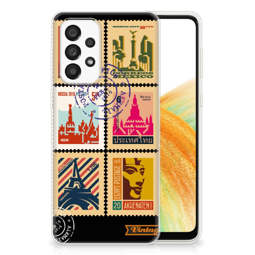 Samsung Galaxy A33 5G Siliconen Back Cover Postzegels B2C Telecom
