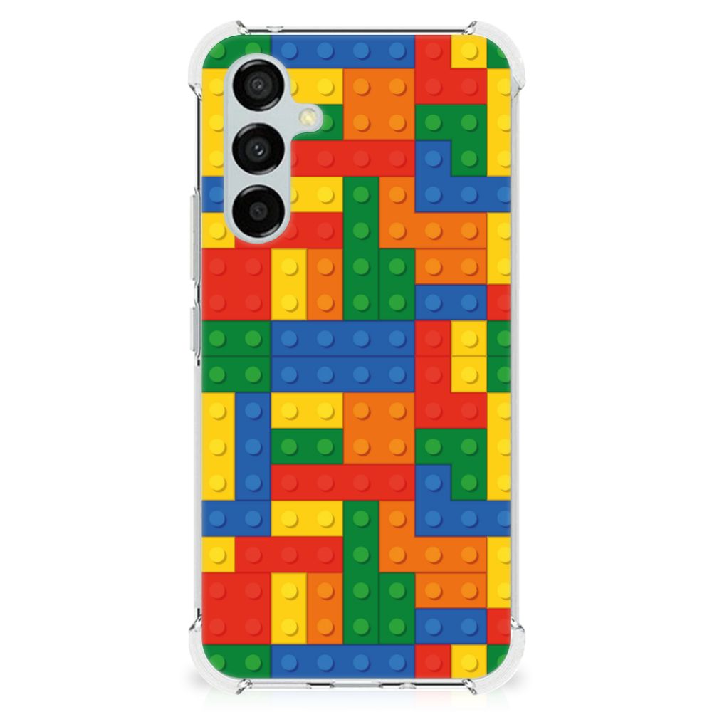 Samsung Galaxy A54 Doorzichtige Silicone Hoesje Blokken