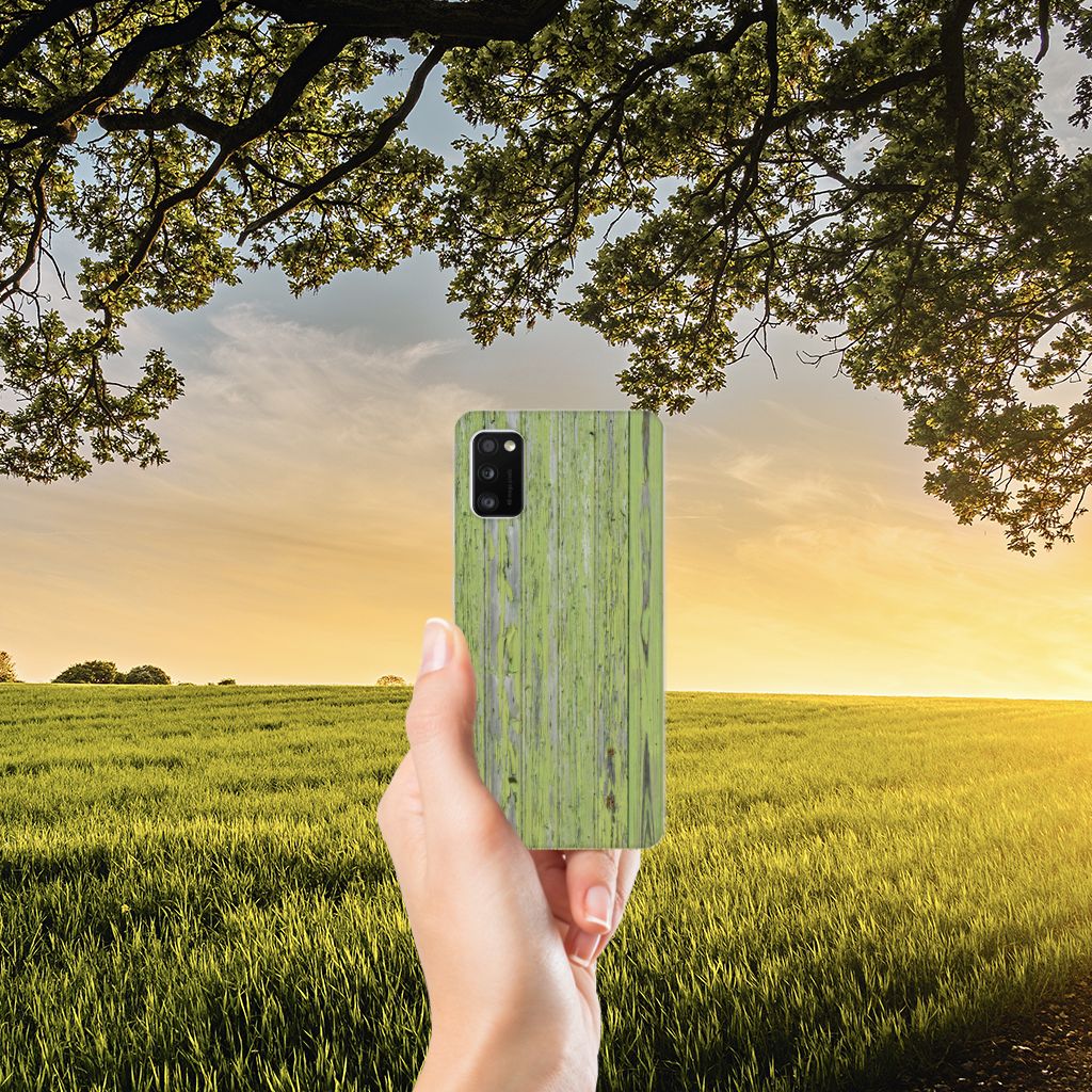 Samsung Galaxy A41 Bumper Hoesje Green Wood B2C Telecom