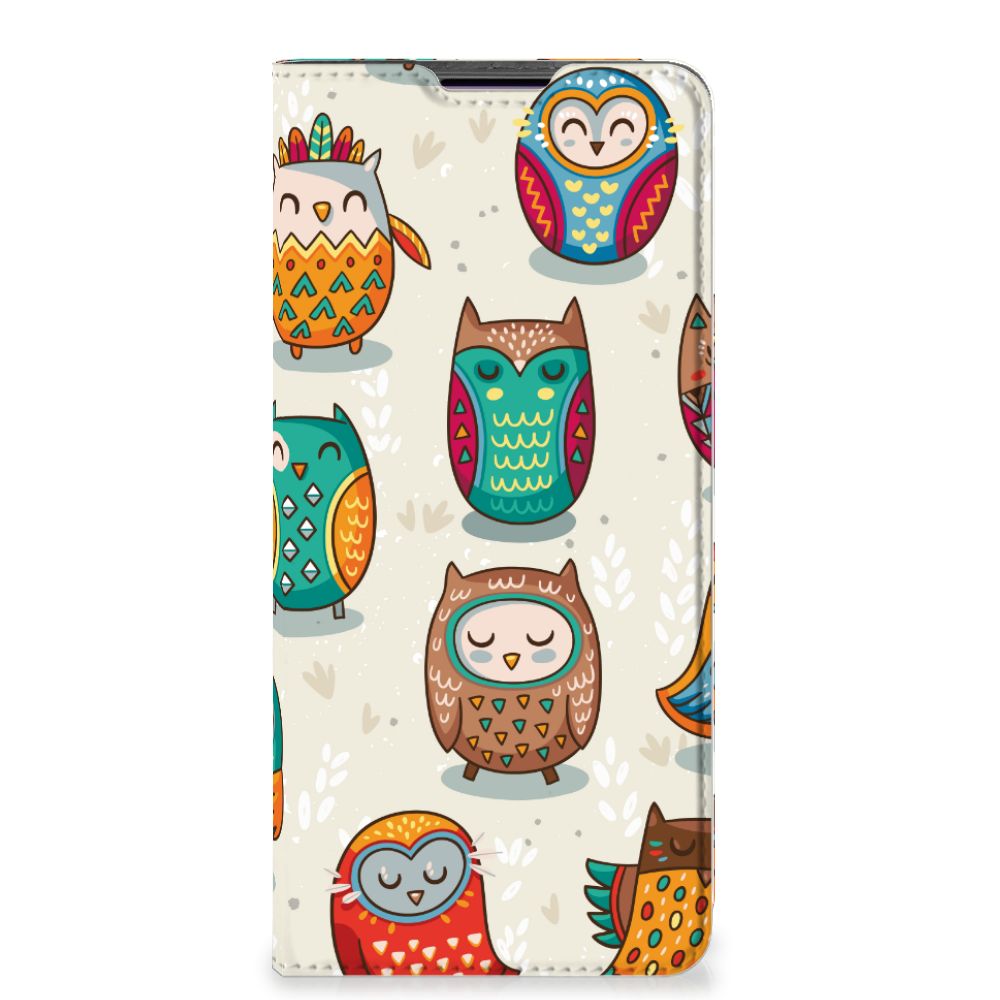 Motorola Edge 30 Pro Hoesje maken Vrolijke Uilen - B2C Telecom