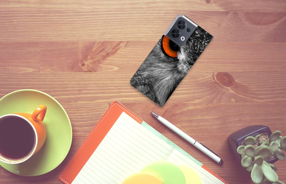 OPPO Reno8 Hoesje maken Uil - B2C Telecom