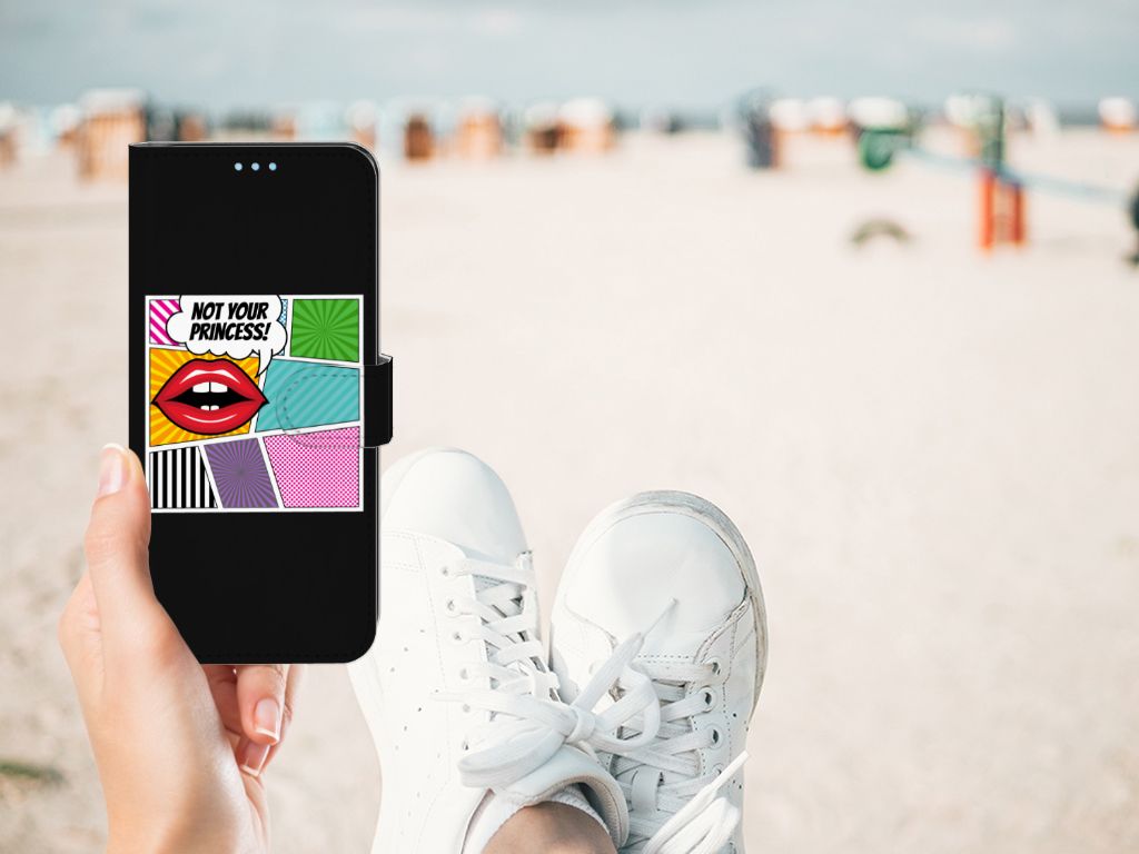 OPPO A74 4G Wallet Case met Pasjes Popart Princess