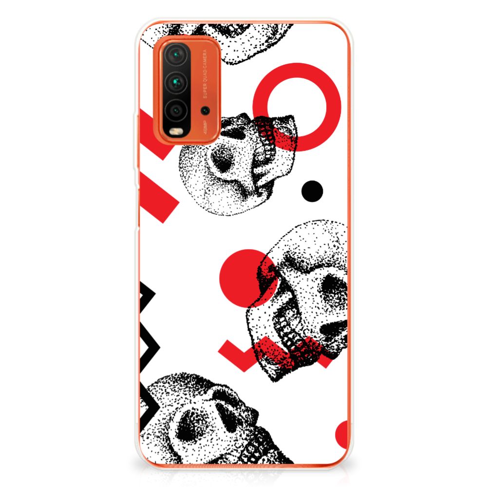 Silicone Back Case Xiaomi Poco M3 Skull Red B2C Telecom