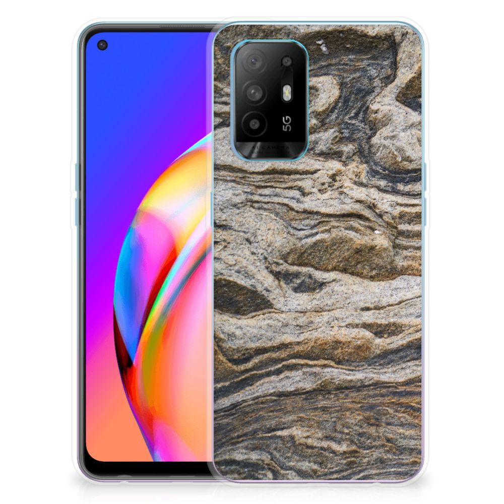 OPPO A94 5G | Reno5 Z TPU Siliconen Hoesje Steen B2C Telecom