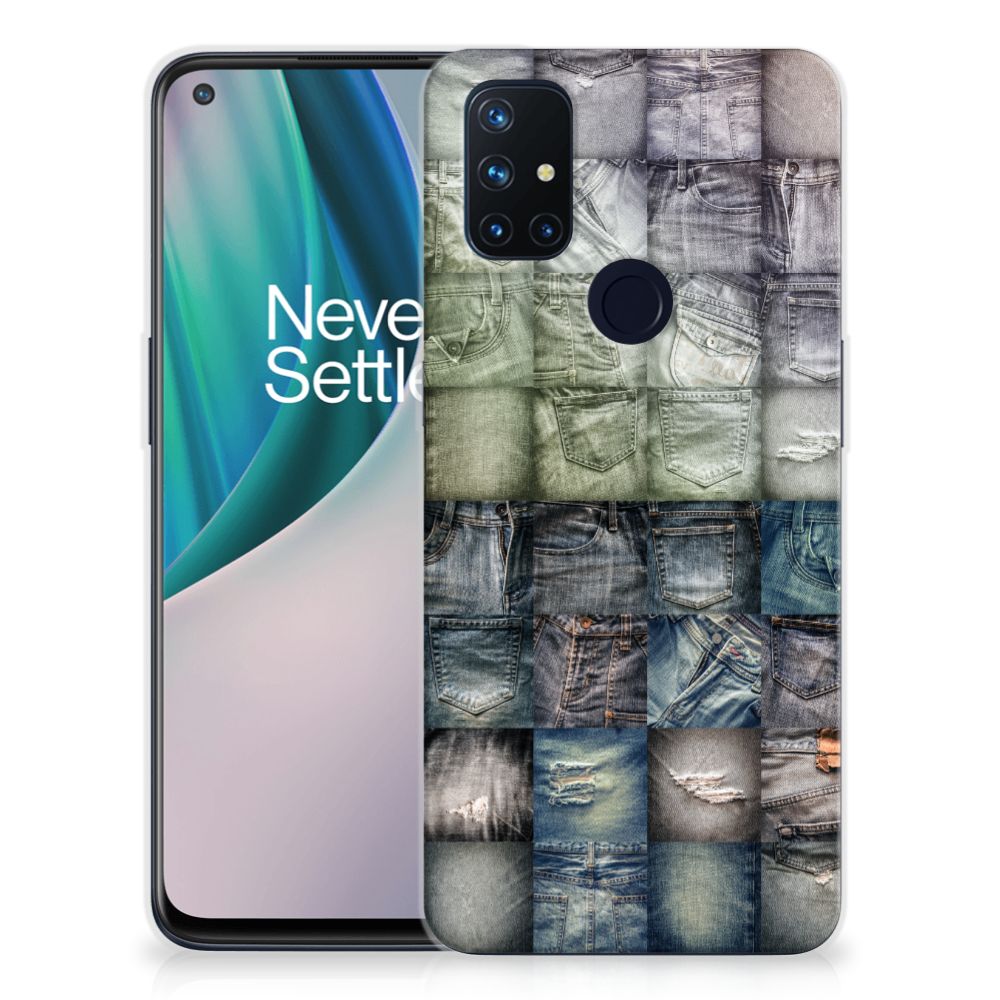 Silicone Back Cover OnePlus Nord N10 5G Spijkerbroeken