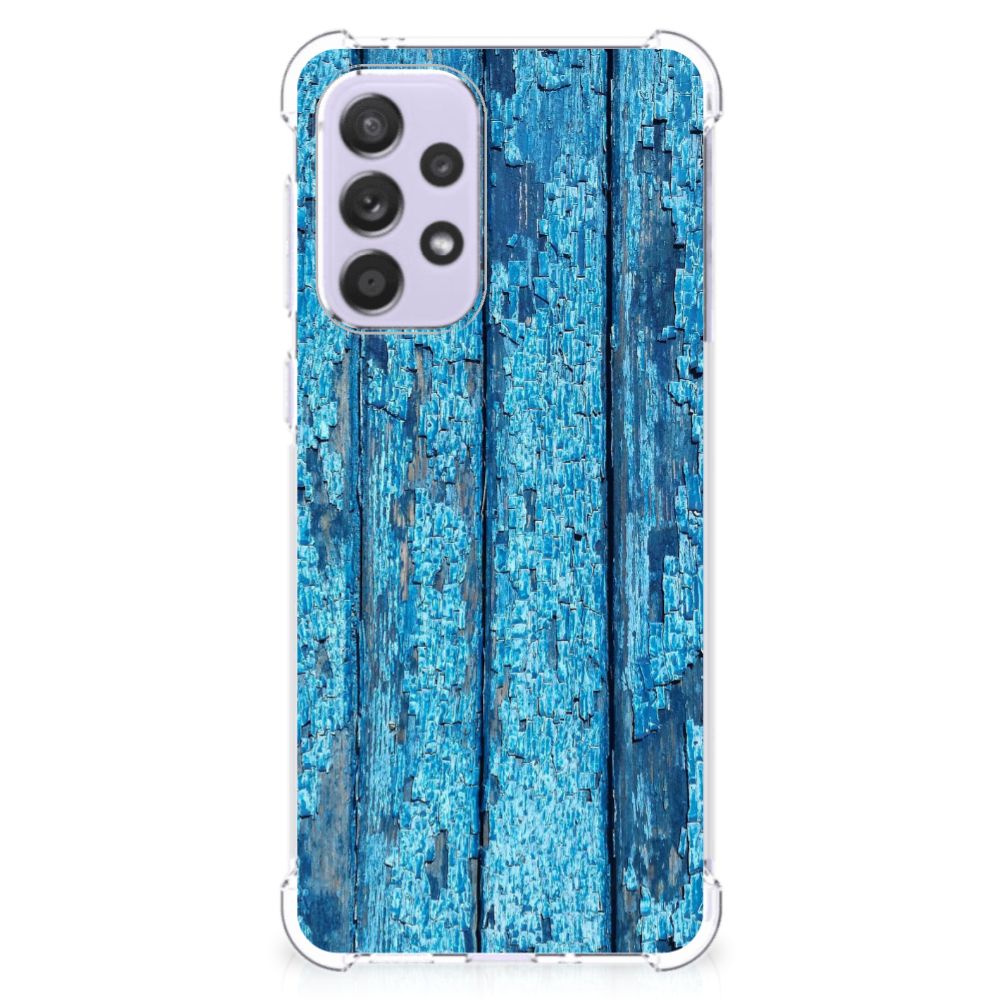 Samsung Galaxy A33 Stevig Telefoonhoesje Wood Blue B2C Telecom