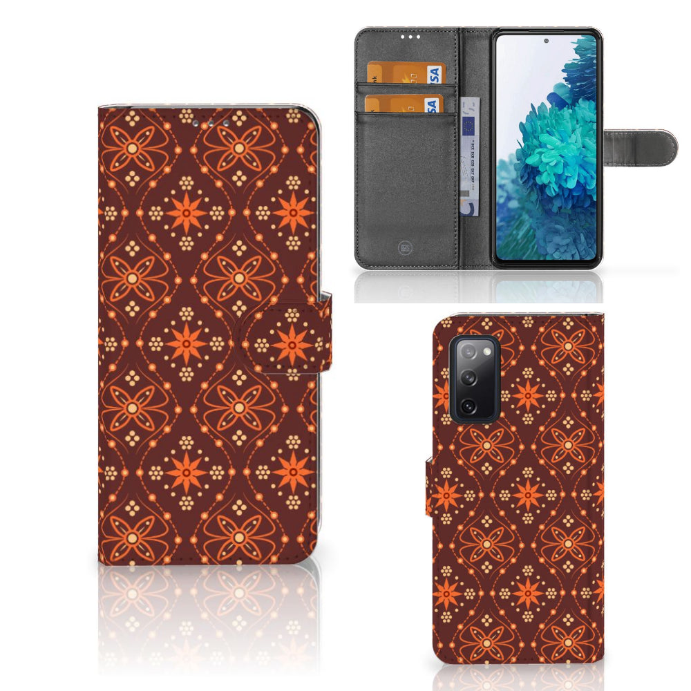 Samsung Galaxy S20 FE Telefoon Hoesje Batik Brown