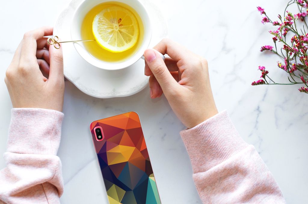 Samsung Galaxy A10 TPU Hoesje Polygon Color
