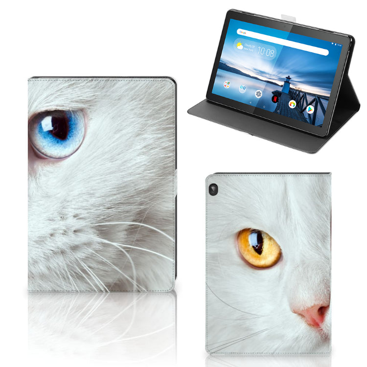 Lenovo Tablet M10 Flip Case Witte Kat