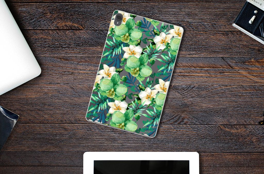Lenovo Tab P11 | P11 Plus Siliconen Hoesje Orchidee Groen - B2C Telecom