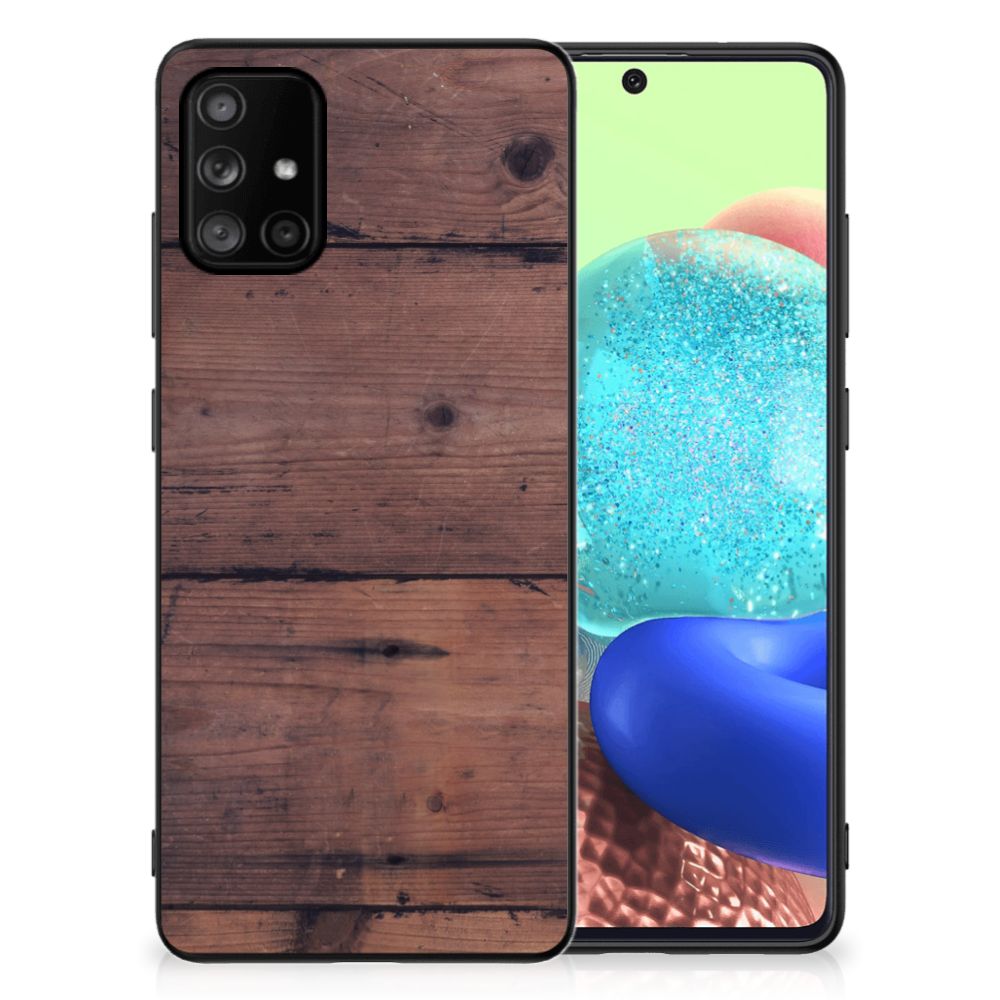 Samsung Galaxy A71 Houten Print Telefoonhoesje Old Wood