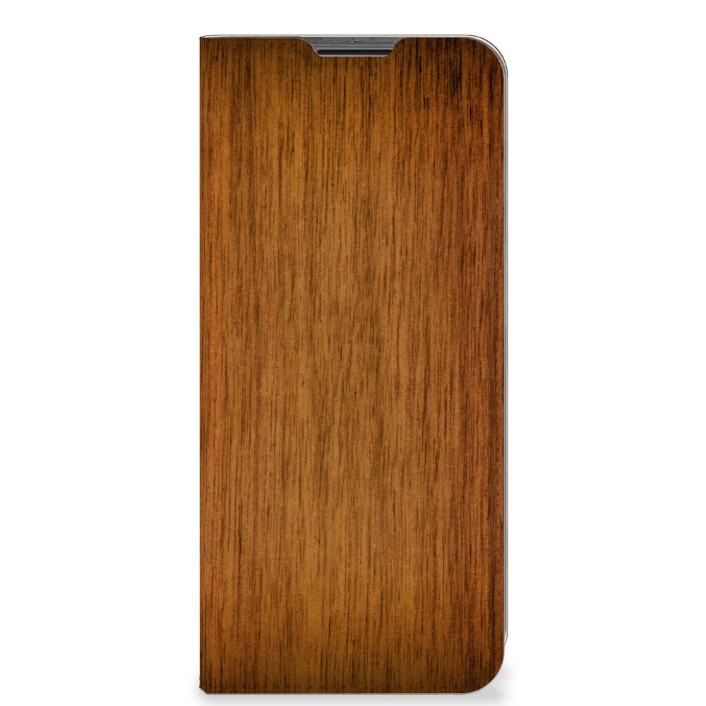 Nokia G50 Book Wallet Case Donker Hout - B2C Telecom