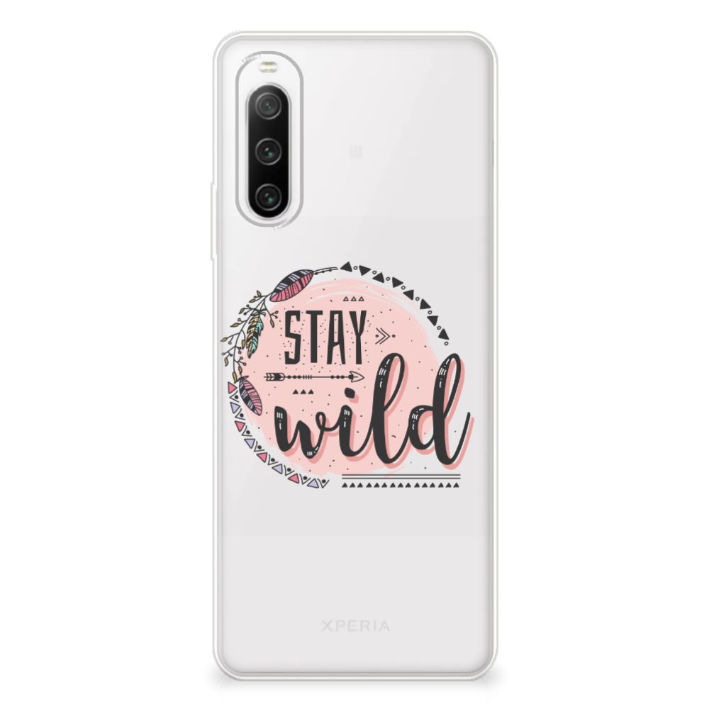 Sony Xperia 10 IV Telefoonhoesje met Naam Boho Stay Wild B2C Telecom
