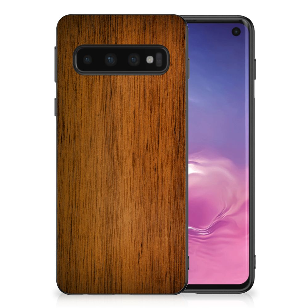 Samsung Galaxy S10 Grip Case Donker Hout B2C Telecom