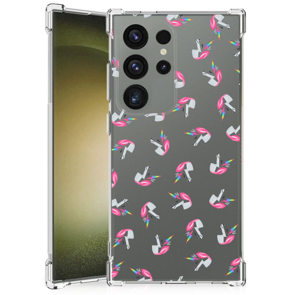 Doorzichtige Silicone Hoesje voor Samsung Galaxy S24 Ultra Unicorns B2C Telecom