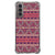 Samsung Galaxy S21 Doorzichtige Silicone Hoesje Aztec Paars