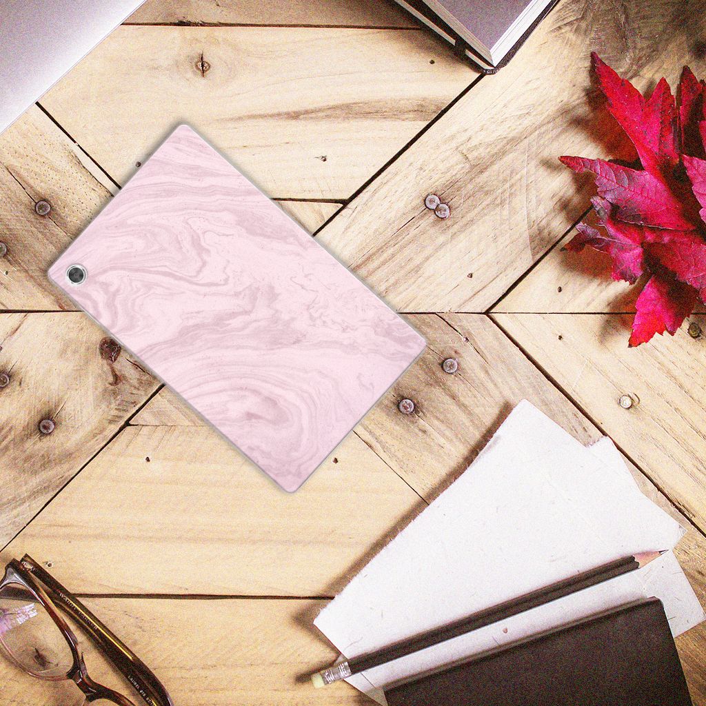 Lenovo Tab M10 Plus Tablet Back Cover Marble Pink - Origineel Cadeau Vriendin - B2C Telecom