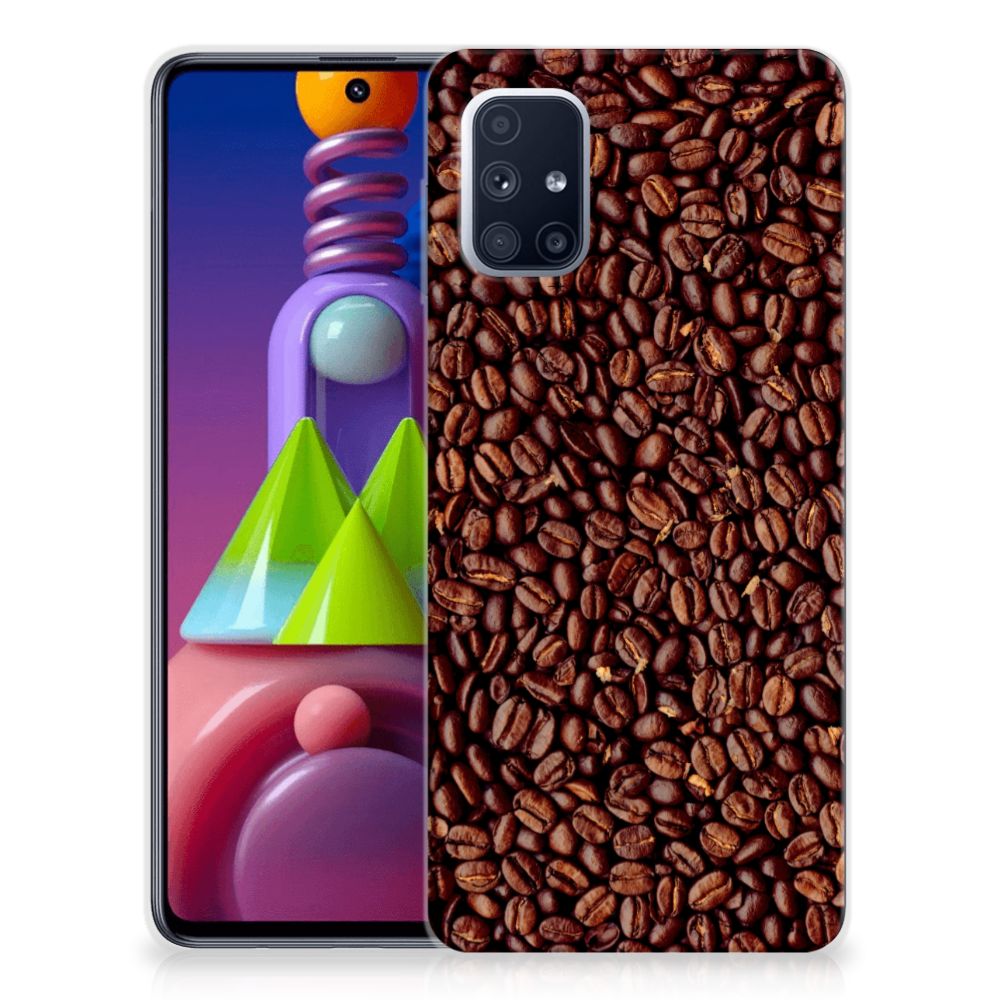 Samsung Galaxy M51 Siliconen Case Koffiebonen