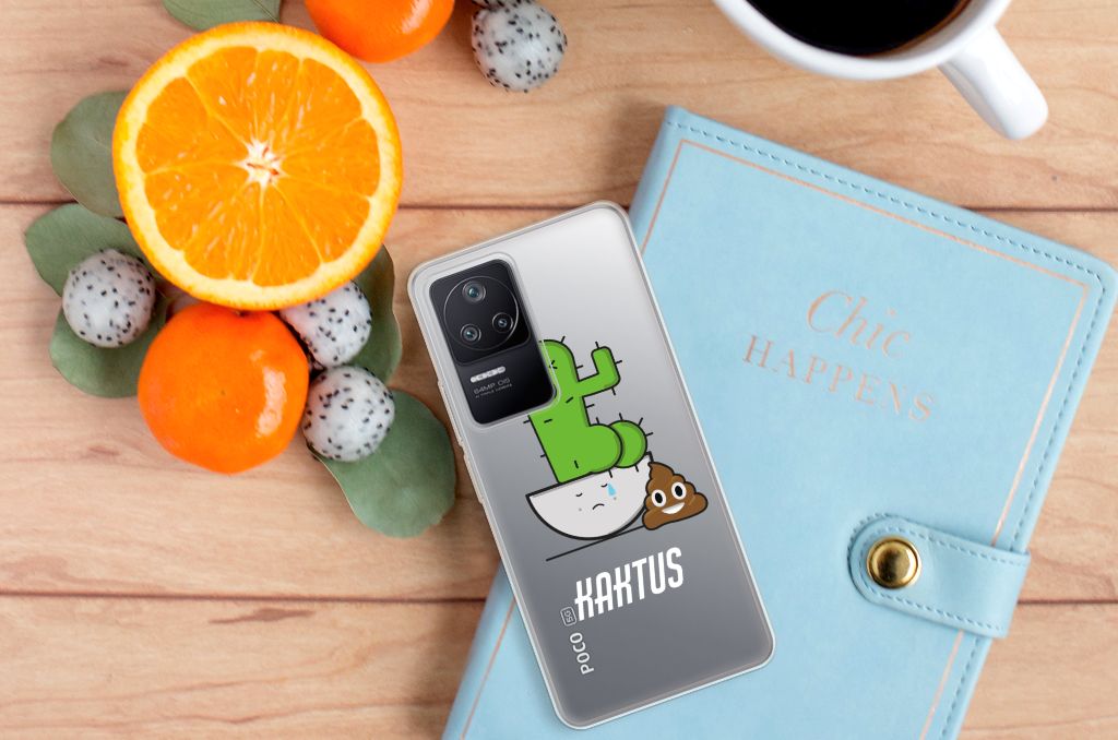 Xiaomi Poco F4 Telefoonhoesje met Naam Cactus Poo B2C Telecom