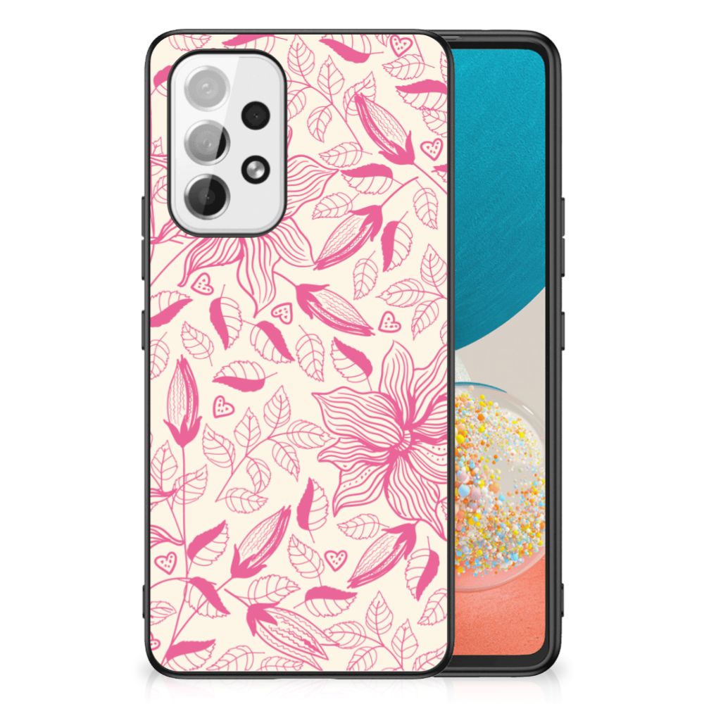 Samsung Galaxy A53 Bloemen Hoesje Pink Flowers