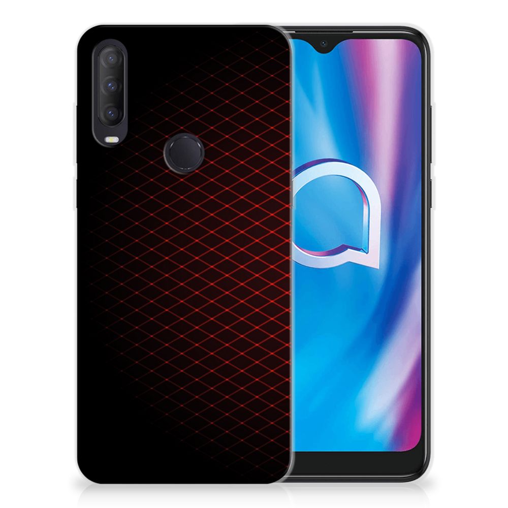 Alcatel 1S (2020) TPU bumper Geruit Rood B2C Telecom
