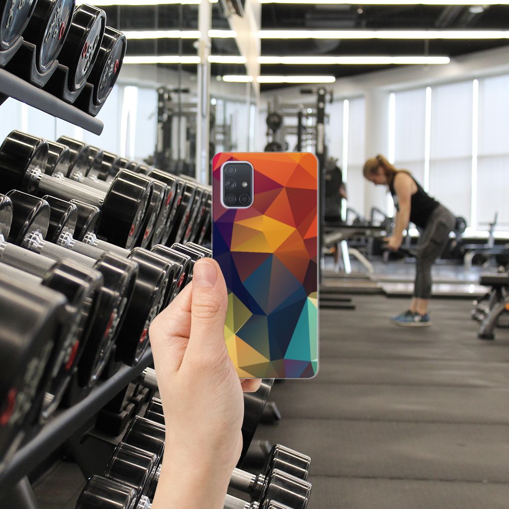 Samsung Galaxy A71 TPU Hoesje Polygon Color B2C Telecom
