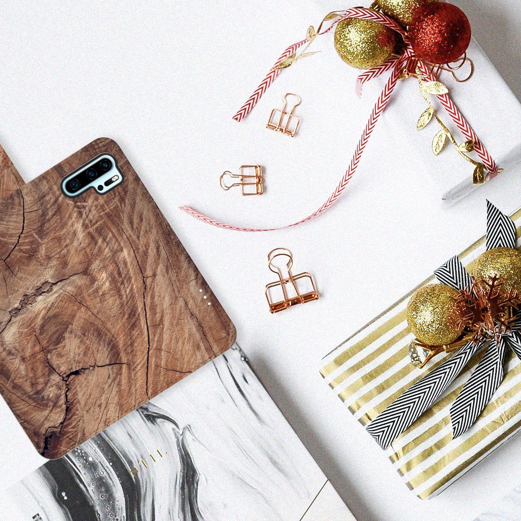 Huawei P30 Pro Book Style Case Tree Trunk
