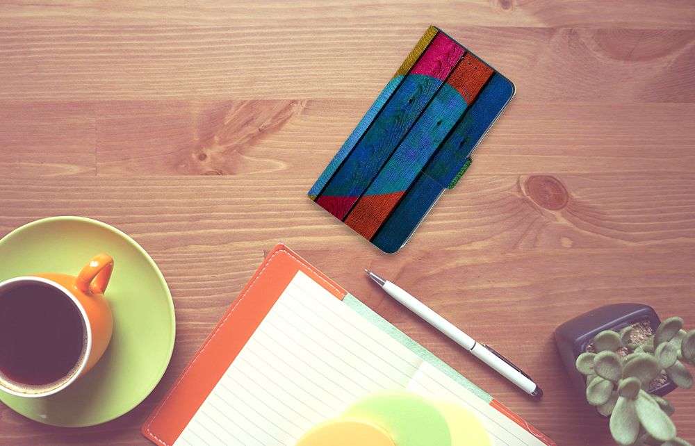 Xiaomi Mi Note 10 Lite Book Style Case Wood Heart - Cadeau voor je Vriend