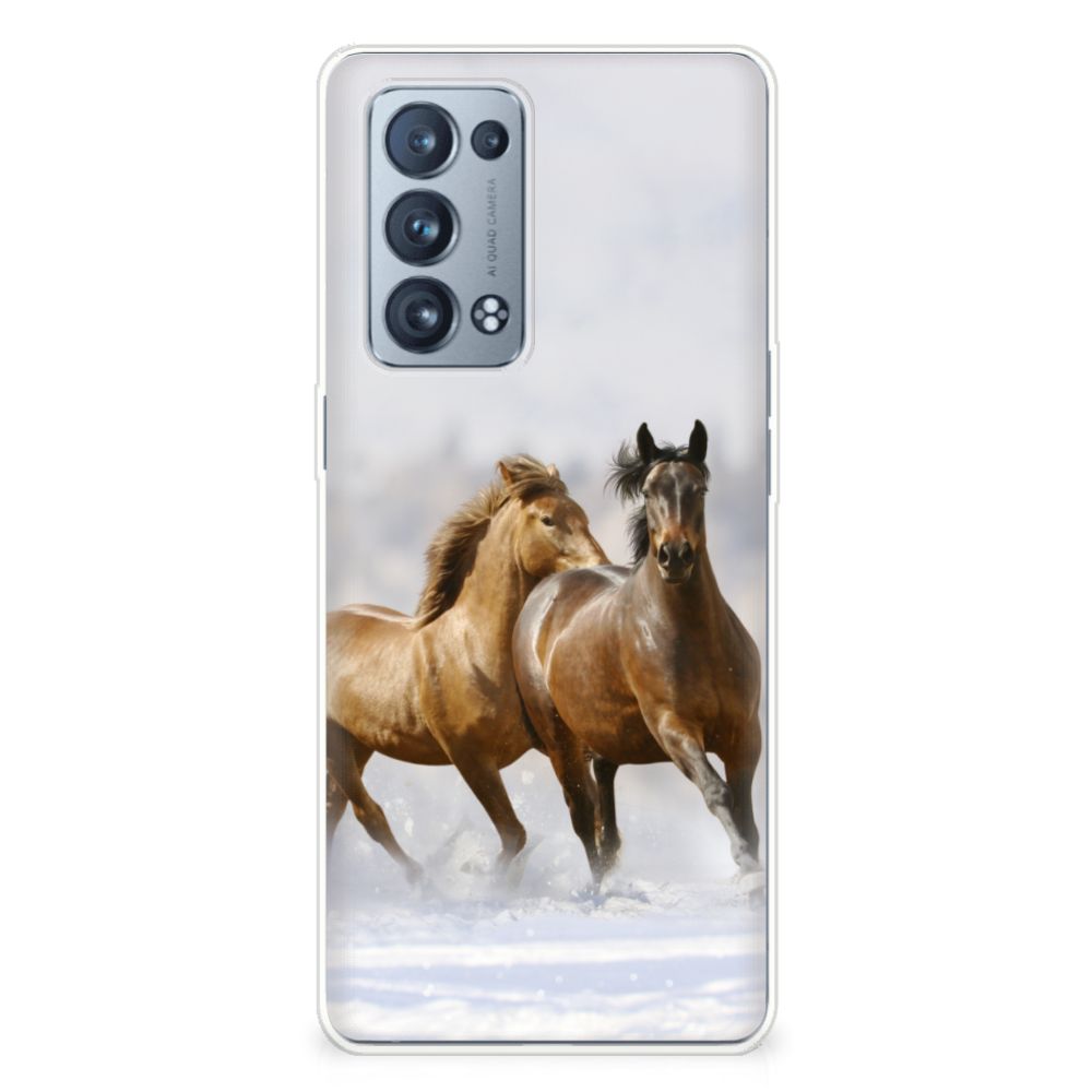 OPPO Reno 6 Pro Plus 5G TPU Hoesje Paarden B2C Telecom